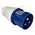 Plugue Industrial 32A 2P+T 220V Azul IP44 – Elitek - Imagem 1