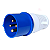 Plugue Industrial 32A 3P+T 220V Azul IP44 – Elitek - Imagem 1