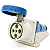 Tomada Industrial de Sobrepor 3P+T 63A 9H 220-240V IP67 Azul – Elitek - Imagem 1