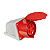 Tomada Industrial de Sobrepor 3P+N+T 32A 6H 380-440V IP44 Vermelho – Elitek - Imagem 1