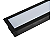 Perfil de Embutir Garbo 34x17 - 2 Metros - Preto – Usina Design - Imagem 1