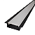 Perfil de Embutir Bob 40x13 - 3 Metros - Preto – Usina Design - Imagem 1