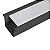 Perfil de Embutir Polo 46x27 - 3 Metros - Preto – Usina Design - Imagem 1