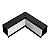 Junção de Parede/Teto para Perfil de Embutir Polo - Preto – Usina Design - Imagem 1