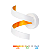 Arandela LED Helix 3W Multicor Bivolt Branco com Dourado - Embuled - Imagem 1