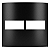 Placa 4x4 1+1 Postos com Suporte Ebony – Linha Clean – MarGirius - Imagem 1