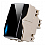 Módulo Interruptor Paralelo com LED 10A Preto Ebony – Linha Sleek – MarGirius - Imagem 1