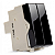 Módulo Interruptor Duplo Simples 10A Preto Ebony – Linha Sleek – MarGirius - Imagem 1
