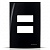 Placa 4x2 2 Postos Separados com Suporte Preto Ebony – Linha Sleek – MarGirius - Imagem 1