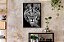 Quadro Decorativo Leão Preto e Branco com Olhos Laranjas - Imagem 3