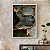 Quadro Decorativo Mármore Cinza e Dourado - Imagem 1