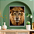 Quadro Decorativo Leão de Judá com Coroa de Espinhos e Cruz de Cristo - Imagem 1