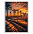Quadro Decorativo Avenida com Palmeiras Céu Nublado e Pôr do Sol - Imagem 4