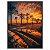 Quadro Decorativo Avenida com Palmeiras Céu Nublado e Pôr do Sol - Imagem 5