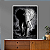 Quadro Decorativo Elefante Preto e Branco da Série Animais - Imagem 1
