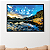 Quadro Decorativo Fotografia Rio com Pedras e Céu Azul com Nuvens - Imagem 1