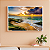 Quadro Decorativo Praia com Sol entre as Nuvens - Imagem 1