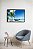 Quadro Decorativo Praia com Mar Azul Barco e Palmeiras - Imagem 3