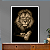 Quadro Decorativo Leão de Judá Sépia - Imagem 1
