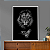 Quadro Decorativo Leão Preto e Branco - Imagem 1