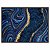 Quadro Decorativo Horizontal Abstrato Azul Escuro e Dourado - Imagem 4