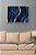 Quadro Decorativo Horizontal Abstrato Azul Escuro e Dourado - Imagem 2
