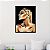 Quadro Decorativo Mulher com Pintura Dourada e Fundo Preto - Imagem 1