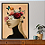 Quadro Decorativo Mulher com Flores no Rosto - Imagem 1
