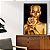 Quadro Decorativo Pintura Dourada em Corpo Feminino - Fundo Preto - Imagem 1