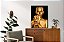 Quadro Decorativo Pintura Dourada em Corpo Feminino - Fundo Preto - Imagem 2