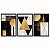 Quadro Decorativo Trio de Formas Geométricas Preto e Dourado - Imagem 4