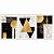 Quadro Decorativo Trio de Formas Geométricas Preto e Dourado - Imagem 3