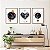 Kit de Quadros Decorativos Formas Geométricas e Coração - Imagem 1
