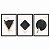 Kit de Quadros Decorativos Formas Geométricas Pretas com Fundo Claro - Imagem 4