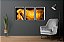 Kit de Quadros Decorativos Pintura Mulher e Cabelo Dourado com Fundo Preto - Imagem 2
