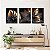 Kit de Quadros Decorativos Flor Dourada e Preta - Imagem 1