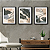 Kit de Quadros Decorativos Pintura Folhas Luxo - Imagem 1