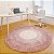 Tapete Redondo Minimalista estilo Boho Rosa - Imagem 1
