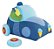 Puff Nórdico Baby Carro com 4 Almofadas Removíveis - Imagem 1