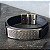 Pulseira Grid Masculina em Couro Preto - Imagem 1