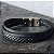 Pulseira Porto em Couro Preto Masculina - Imagem 1