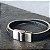 Pulseira Loop de Couro Preto com Fecho Prata - Imagem 2