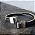 Pulseira Loop de Couro Preto com Fecho Prata - Imagem 3