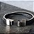 Pulseira Loop de Couro Preto com Fecho Prata - Imagem 4