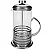 Cafeteira e infusor para chás com prensa francesa 650ml em vidro fu xing - Imagem 1