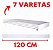 Varal Mágico 120 Cm 7 Varetas Apartamento Kitnets Aluminio - Imagem 3