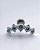Piercing Cluster com Zircônias Cúbicas Lyra - Titânio - Imagem 1