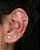 Piercing Labret Patinha com Zircônias Cravejadas - Titânio - Imagem 2