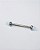 Piercing Mamilo Barbell Reto Opala Branca Spike - Titânio - Imagem 1
