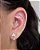 Piercing Argola Dupla Separada Frontal com Zircônias Titânio - Imagem 4
